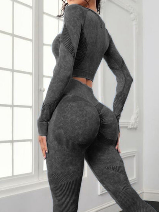 ZASUWA Female Denim Scrunch Bum Thumbhole Tracksuit