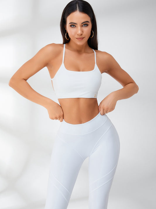 ❤ZASUWA Female Extra Sexy Push-Up "Juicy White" Cross Back Tracksuit