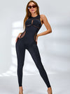 🖤ZASUWA Female Sexy Mesh Push-Up Zipper Jumpsuit