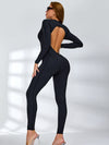 ZASUWA Female Heart Backless Long Sleeves Jumpsuit