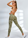 ZASUWA Female Sexy Camouflage Deep V Back Scrunch Bum Backless Tracksuit