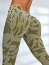 ZASUWA Female Sexy Camouflage Deep V Back Scrunch Bum Backless Tracksuit