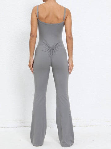 ZASUWA Female Scrunch Bum Flare Jumpsuit