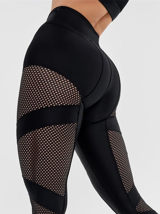 ❤ZASUWA Female Unique Wildest Net Style Hip-lift Leggings