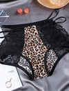 ZASUWA Female Sexy Leopard Print Lace Panties