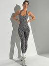 ZASUWA Female Sexy Fashion Leopard Print Hollow Out Backless Jumpsuit