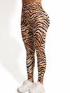 ZASUWA Female Tiger Print High-waisted Hip-lift Leggings