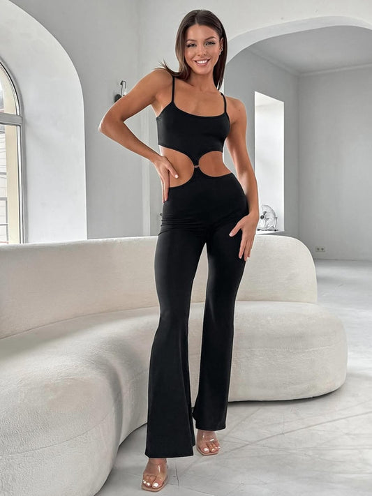 ZASUWA Female Flare Cutout Jumpsuit