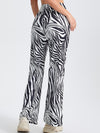 ZASUWA Female Zebra Print Flare Hip-Lift Pants