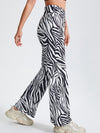 ZASUWA Female Zebra Print Flare Hip-Lift Pants