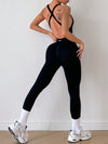 ZASUWA Female Cross Back Scrunch Bum Jumpsuit