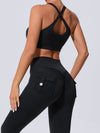 ZASUWA Female Pocket Cutout Cross Back Scrunch Bum Tracksuit