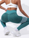 ZASUWA Female Leopard Print Stripes Scrunch Bum Leggings