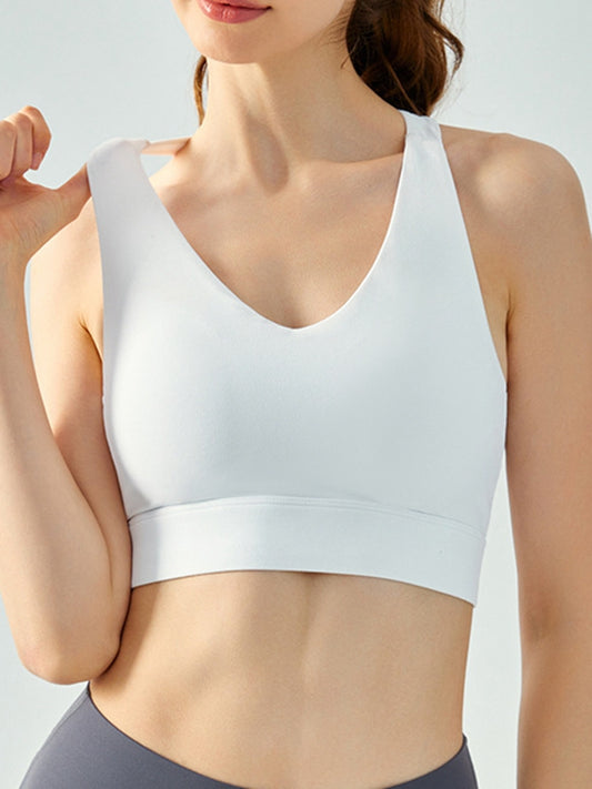 ZASUWA Female V Collar Backless Sports Bras