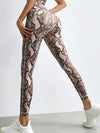 ZASUWA Female Snake Print High-rise Leggings