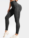 ZASUWA Female Leopard Print Scrunch Bum Seamless Leggings