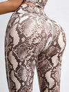 ZASUWA Female Snake Print High-rise Leggings