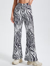 ZASUWA Female Zebra Print Flare Hip-Lift Pants