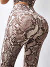 ZASUWA Female Snake Print High-rise Leggings