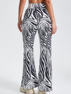 ZASUWA Female Zebra Print Flare Hip-Lift Pants