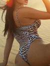 ZASUWA Female Sexy Leopard Print with Mesh Sun Protection Clothing One Piece