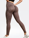 ZASUWA Female Leopard Print Scrunch Bum Seamless Leggings