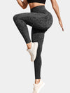 ZASUWA Female Leopard Print Scrunch Bum Seamless Leggings