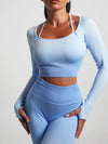 ZASUWA Female Fantasy Ombre Ribbed Scrunch Bum Tracksuits