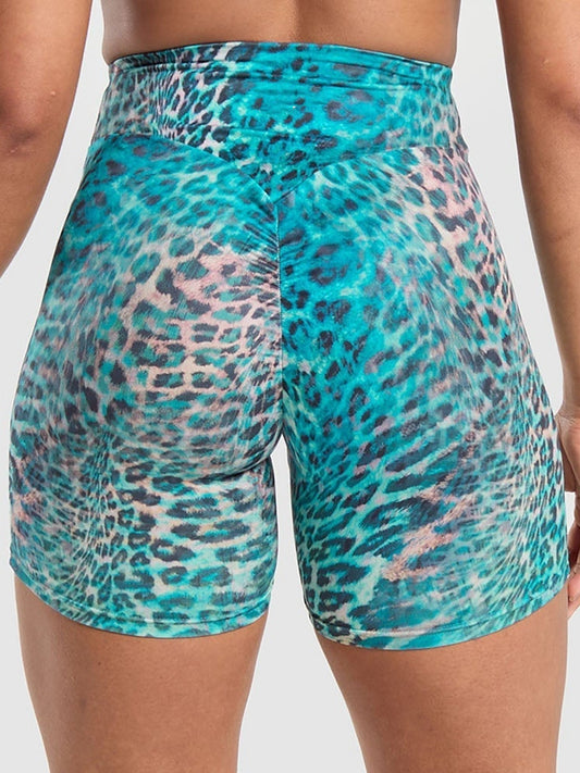 ZASUWA Female Leopard Print Scrunch Bum Shorts