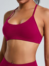 ZASUWA Female Ribbed Backless Seamless Sports Bras