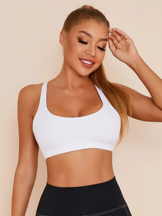 ZASUWA Female Pure White Beauty Back Sports Bras