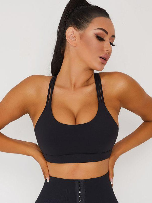 Cross Back Sports Sexy Bras-ZASUWA-Black-S-ZASUWA PERFECT SHAPE