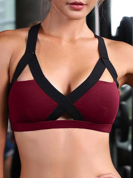 ZASUWA Female Hollow Gathered Sports Bras