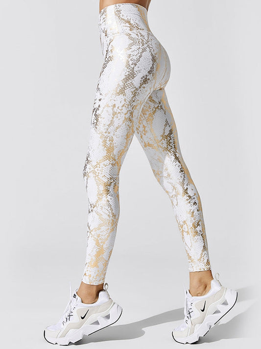 ZASUWA Female Snakeskin Pattern Fitness Leggings